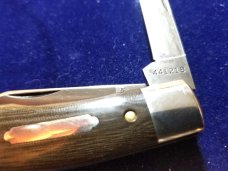 GEC Great Eastern Cutlery 44 Gunstock Buffalo Jack 441218 OD Green Linen Micarta