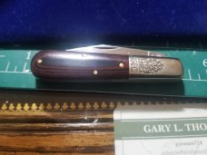 Great Eastern Cutlery #86 2-Acorn Barlow 440C Red & Black Micarta GEC 861121