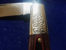 Great Eastern Cutlery #86 2-Acorn Barlow 440C Red & Black Micarta GEC 861121