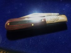 Great Eastern Cutlery #86 2-Acorn Barlow 440C Red & Black Micarta GEC 861121