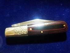 Great Eastern Cutlery #86 2-Acorn Barlow 440C Red & Black Micarta GEC 861121
