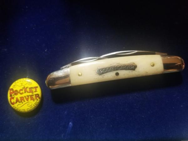 GREAT EASTERN TIDIOUTE GEC WHITE BONE POCKET CARVER KNIFE  1/703 MIT 620320