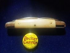 GREAT EASTERN TIDIOUTE GEC WHITE BONE POCKET CARVER KNIFE  1/703 MIT 620320