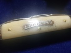 GREAT EASTERN TIDIOUTE GEC WHITE BONE POCKET CARVER KNIFE  1/703 MIT 620320