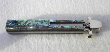 A.G.A. CAMPOLIN 9" DOMINUS ABALONE MODIFIED BAYONET LEVER LOCK, NICKEL SILVER BOLSTERS 