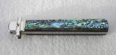 A.G.A. CAMPOLIN 9" DOMINUS ABALONE MODIFIED BAYONET LEVER LOCK, NICKEL SILVER BOLSTERS 