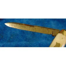 VINTAGE GEORGE WOSTENHOLM IXL CUTLERY GENUINE PEARL WHITTLER ETCHED CELBRATED I*XL KNIFE 1850-1890 VINTAGE GEORGE WOSTENHOLM IXL CUTLERY GENUINE PEARL WHITTLER ETCHED CELBRATED I*XL KNIFE 1850-1890