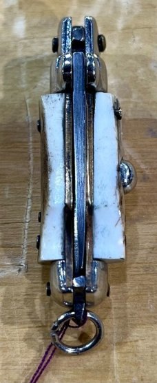 Miniature Switchblade Knife, Made In Italy, Marked Inox, Older Style, Nice Stag Handle 