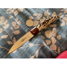 Steve Powers Custom Stag Handle Red micarta Steve Powers Custom Stag Handle Red micarta