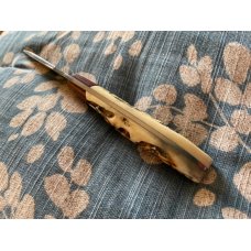 Steve Powers Custom Stag Handle Red micarta Steve Powers Custom Stag Handle Red micarta