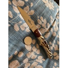 Steve Powers Custom Stag Handle Red micarta Steve Powers Custom Stag Handle Red micarta