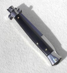NEW FRANK BELTRAME 11" GENUINE DARK BUFFALO HORN BAYONET BLADE ITALIAN STILETTO