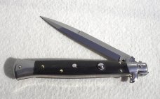 NEW FRANK BELTRAME 11" GENUINE DARK BUFFALO HORN BAYONET BLADE ITALIAN STILETTO