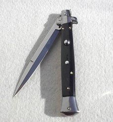 NEW FRANK BELTRAME 11" GENUINE DARK BUFFALO HORN BAYONET BLADE ITALIAN STILETTO
