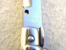 NEW FRANK BELTRAME 11" GENUINE DARK BUFFALO HORN BAYONET BLADE ITALIAN STILETTO
