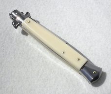 NEW 11" FRANK BELTRAME ACRYLIC IVORY BAYONET BLADE ITALIAN STILETTO