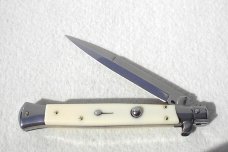 NEW 11" FRANK BELTRAME ACRYLIC IVORY BAYONET BLADE ITALIAN STILETTO