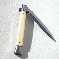 NEW 11" FRANK BELTRAME ACRYLIC IVORY BAYONET BLADE ITALIAN STILETTO
