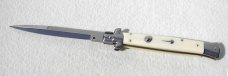 NEW 11" FRANK BELTRAME ACRYLIC IVORY BAYONET BLADE ITALIAN STILETTO