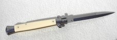 NEW 11" FRANK BELTRAME ACRYLIC IVORY BAYONET BLADE ITALIAN STILETTO