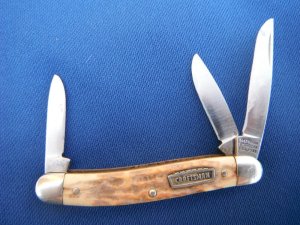 SEARS CRAFTSMAN 9553 KNIFE  MADE IN USA 3 BLADE STOCKMAN POCKET KNIFE