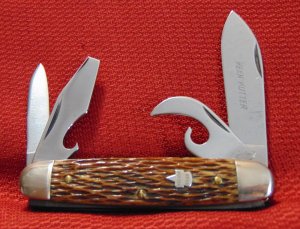 NEAR MINT CONDITION KEEN KUTTER K423 4 BLADE UTILITY KNIFE ( MADE BY SCHRADE CUT. ) 1940-1960 ETCHED