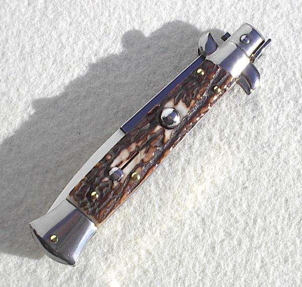  FRANK BELTRAME 9" GENUINE STAG BAYONET BLADE ITALIAN STILETTO