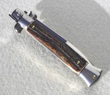  FRANK BELTRAME 9" GENUINE STAG BAYONET BLADE ITALIAN STILETTO