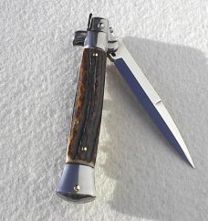  FRANK BELTRAME 9" GENUINE STAG BAYONET BLADE ITALIAN STILETTO