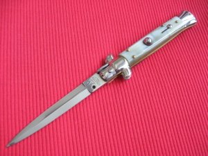 NEW ARMANDO BELTRAME 9" BLONDE HORN DAGGER BLADE ITALIAN STILETTO Knife
