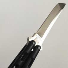 Vintage Balisong Tanto Blade Butterfly Knife Pacific Cutlery International Black Pre Benchmade 1985 Vintage Balisong Tanto Blade Butterfly Knife Pacific Cutlery International Black Pre Benchmade 1985