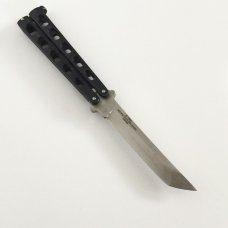 Vintage Balisong Tanto Blade Butterfly Knife Pacific Cutlery International Black Pre Benchmade 1985 Vintage Balisong Tanto Blade Butterfly Knife Pacific Cutlery International Black Pre Benchmade 1985