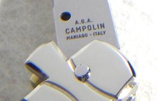 NOS A.G.A. CAMPOLIN 11" MALTESE GENUINE STAG MODIFIED BAYONET BLADE NICKEL SILVER BOLSTERS - W/POUCH