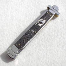 NOS A.G.A. CAMPOLIN 11" MALTESE GENUINE STAG MODIFIED BAYONET BLADE NICKEL SILVER BOLSTERS - W/POUCH