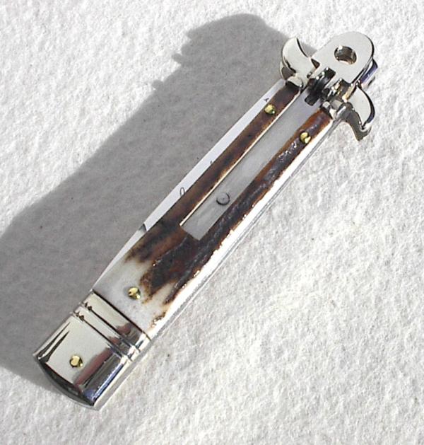 AKC LEVERLETTO 20cm - 8" GENUINE EUROPEAN STAG WITH NEW MODIFIED BAYONET BLADE   