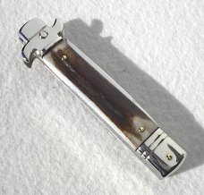 AKC LEVERLETTO 20cm - 8" GENUINE EUROPEAN STAG WITH NEW MODIFIED BAYONET BLADE   