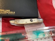 J A Henckels Copperhead Pocket Knife w/ Buffalo Horn Handles +Pouch, COA & Hard Box -NOS J A Henckels Copperhead Pocket Knife w/ Buffalo Horn Handles +Pouch, COA & Hard Box -NOS