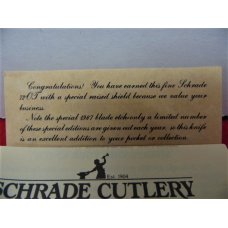 VINTAGE 2-3/4" SCHRADE USA 72OT OLD TIMER GIFT KNIFE W/BOX AND PAPERS 1987 LIMITED FROM STORAGE VINTAGE 2-3/4" SCHRADE USA 72OT OLD TIMER GIFT KNIFE W/BOX AND PAPERS 1987 LIMITED FROM STORAGE