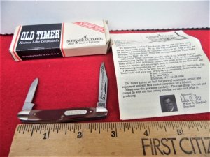 RARE FIND SCHRADE OLD TIMER USA 104OT COMPLIMENTARY PEN KNIFE UNUSED FROM STORAGE WITH BOX