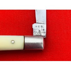Vintage H&B (Humason & Beckley) 1-Blade Quill Knife c.1852-1916 Smooth White Bone Vintage H&B (Humason & Beckley) 1-Blade Quill Knife c.1852-1916 Smooth White Bone