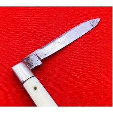 Vintage H&B (Humason & Beckley) 1-Blade Quill Knife c.1852-1916 Smooth White Bone Vintage H&B (Humason & Beckley) 1-Blade Quill Knife c.1852-1916 Smooth White Bone