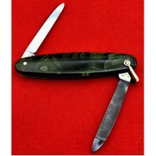 Vintage NEW YORK KNIFE CO 2-Blade Oval Lobster Pen Folding Pocket Knife w/Bail c.1882-1931 Cell Vintage NEW YORK KNIFE CO 2-Blade Oval Lobster Pen Folding Pocket Knife w/Bail c.1882-1931 Cell