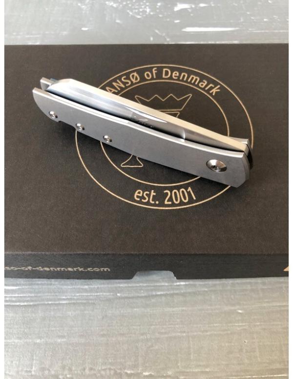 Jens Anso Monte Carlo V2 Titanium Slipjoint Folding Knife Jens Anso Monte Carlo V2 Titanium Slipjoint Folding Knife