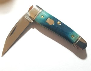 GEC Great Eastern Cutlery 190120 NORTHFIELDBLUETEAL NATURAL BONE LITTLE RATTLER