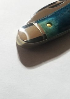 GEC Great Eastern Cutlery 190120 NORTHFIELDBLUETEAL NATURAL BONE LITTLE RATTLER
