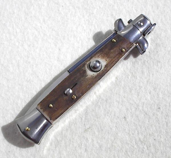 FRANK BELTRAME 9" GENUINE STAG BAYONET BLADE ITALIAN STILETTO