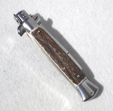 FRANK BELTRAME 9" GENUINE STAG BAYONET BLADE ITALIAN STILETTO