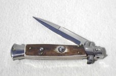 FRANK BELTRAME 9" GENUINE STAG BAYONET BLADE ITALIAN STILETTO