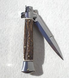 FRANK BELTRAME 9" GENUINE STAG BAYONET BLADE ITALIAN STILETTO