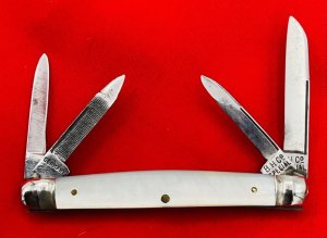 Vintage B.H. Co SPECIAL (Biddle Hdwe) 4-Blade Coffin Pen Folding Pocket Knife c.1837-1920 Pearl
